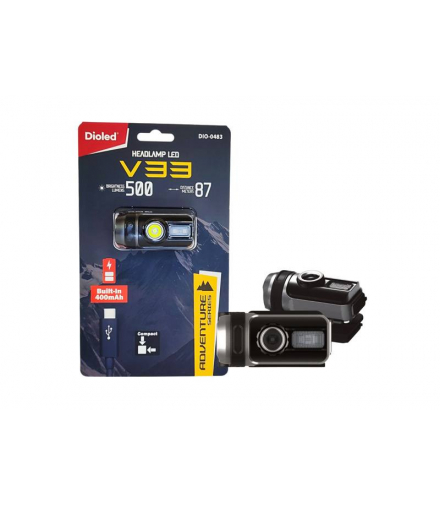 LATARKA CZOŁOWA DIOLED V32 7W MAGNET 500LM HQ LXL0483