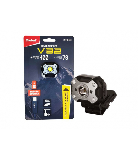 LATARKA CZOŁOWA DIOLED V32 7W SILVER 400LM HQ LXL0481