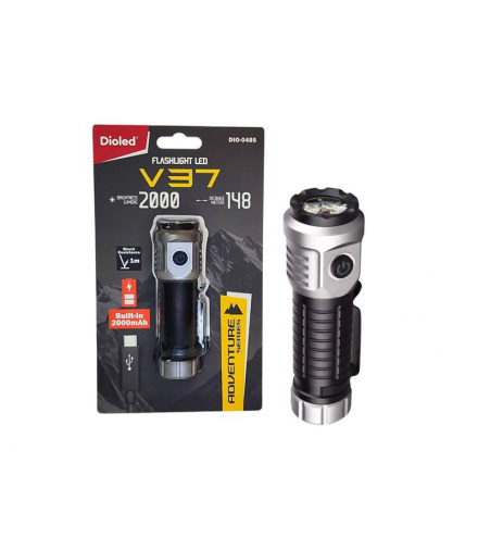 LATARKA RĘCZNA DIOLED ALU V37 20W 5LED 2000LM HQ LXL0485