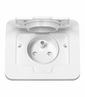 Gniazdo hermetyczne Orno OR‑GM‑9031/W | 1×230 V FR | IP55 | do zabudowy