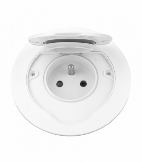 Gniazdo hermetyczne Orno OR‑GM‑9030/W | 230 V 1×2P+Z (FR) | IP55 | okrągłe
