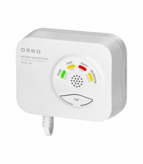 Czujnik gazu ziemnego Orno OR‑DC‑636 | 230 V AC | półprzewodnikowy sensor | alarm ≥70 dB