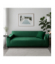 Pokrowiec na kanapę, narożnik, 190-230cm, welur elastyczny, ciemna zieleń butelkowa, Ruhhy 26183 18300