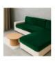 Pokrowiec na kanapę, narożnik, 145-185cm, welur elastyczny, ciemno zielony butelkowy Ruhhy 26032 18292