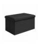 Pufa ze schowkiem składana, wodoodporna, siedzisko do siedzenia, puf, skrzynia otwierana XL 60x30x30cm, czarna Ruhhy 25995 18296