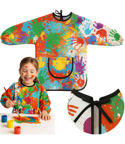 Fartuszek do malowania dla dzieci ochronny, fartuch kuchenny dla dziecka 4-6 lat, nieprzemakalny Kruzzel 26122 18256