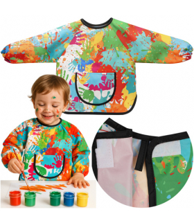 Fartuszek do malowania dla dzieci ochronny, fartuch kuchenny dla dziecka 1-3 lat, nieprzemakalny Kruzzel 26121 18255