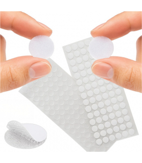 Rzep samoprzylepny 18mm okrągły, 500szt. biały Ruhhy 25884 18275