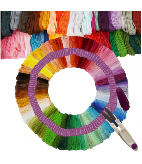 Mulina zestaw do haftu haftowania, muliny kolorowe nici do wyszywania, duży komplet 150 kolorów 25662 18237