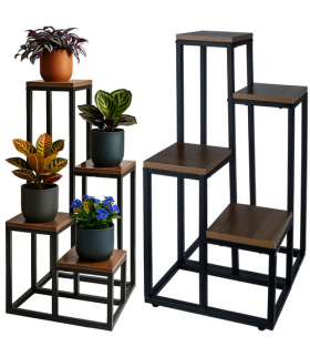 Kwietnik stojący loftowy, stojak na kwiaty, 69cm, 4 poziomy Ruhhy 25997 18241