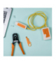 Tester kabli RJ45 RJ11, zestaw narzędzi sieciowych, ściągacz zaciskarka, gotowy do pracy komplet XXL, Bigstren 25835 18249