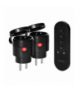 Zestaw bezprzewodowych gniazd MINI Schuko, sterowanych pilotem 2+1, 2300W, IP44 Orno RS-7(GS)