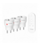 Zestaw bezprzewodowych gniazd MINI Schuko, sterowanych pilotem 3+1, 2300W Orno RS-8(GS)