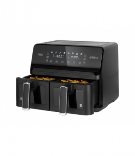 Frytkowica beztłuszczowa TEESA | Air Fryer 8 l dwukomorowa | 2700 W | panel dotykowy | 7 programów | podgląd pieczenia
