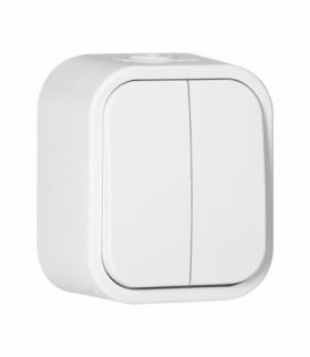 Łącznik natynkowy świecznikowy Orno OR‑OE‑7801/W, 10 A, 250 V, IP54, B2, biały