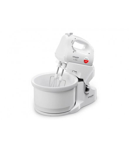 SMAPP mikser ręczny z dwiema misami 451.66, 580 W, 5 biegów + Turbo, biały