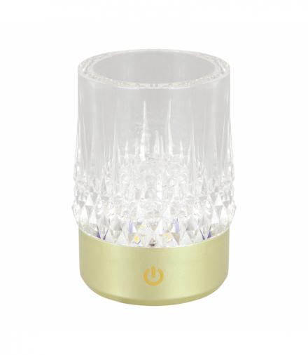 Lampka stołowa LED GRAL LED CRYSTAL WW max 2 W przezroczysty/złoty SMD LED, w komplecie DC 5 V 1 A MAX USB-C Struhm 04844