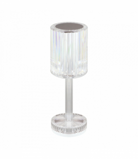 Lampka stołowa LED MODA LED CRYSTAL CCT max 1 W przezroczystySMD LED, w komplecie DC 5 V 1 A MAX USB-C Struhm 04843