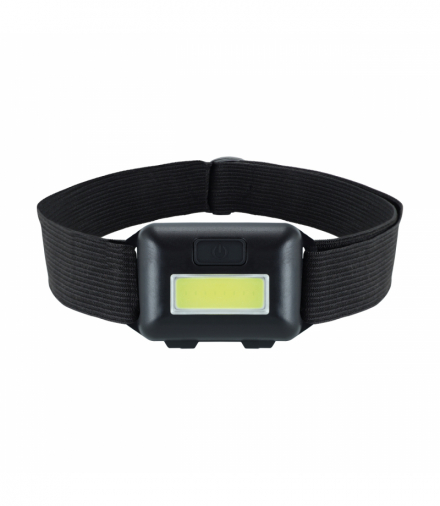 Latarka czołowa LED PIN LED 1W BLACK 1 W czarny, COB LED, w komplecie DC 1.5V 3xAAA Struhm 04833