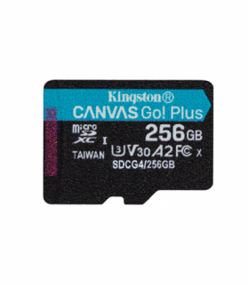 Kingston karta pamięci 256GB microSDXC Canvas Go Plus Gen4 200MB/s A2 U3 V30 + adapter TFO AKKSGKARKIN00022