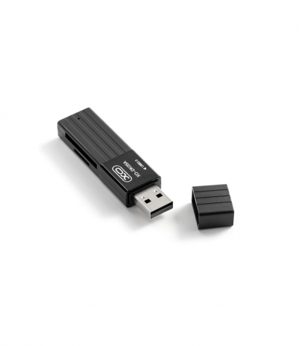 XO czytnik kart 2w1 DK05A USB 2.0 czarny TFO GSM167693