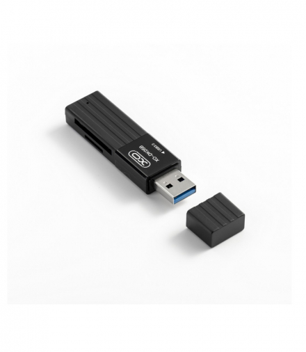 XO czytnik kart 2w1 DK05B USB 3.0 czarny TFO GSM167694