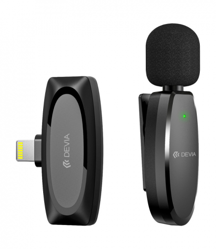 Mikrofon do telefonu Kintone Lightning bezprzewodowy krawatowy czarny Devia TFO GSM188413