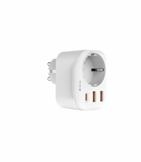 Devia gniazdo sieciowe ładowarka Smart PD 20W 1x USB-C 2x USB biała TFO BRA013534