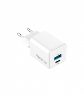 Forever ładowarka sieciowa GaN PD QC TC-08-20AC 1x USB-C 1x USB 20W biała TFO GSM187239