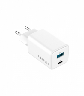 Forever ładowarka sieciowa GaN PD QC TC-08-45AC 1x USB-C 1x USB 45W biała TFO GSM187243