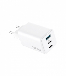 Forever ładowarka sieciowa GaN PD QC TC-08-65ACC 2x USB-C 1x USB 65W biała TFO GSM187245