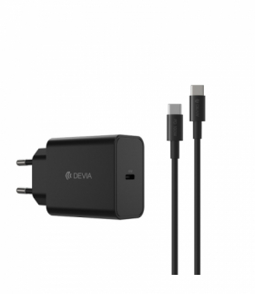 Devia ładowarka sieciowa Rocket PD 45W 1x USB-C czarna + kabel USB-C - USB-C TFO BRA014306