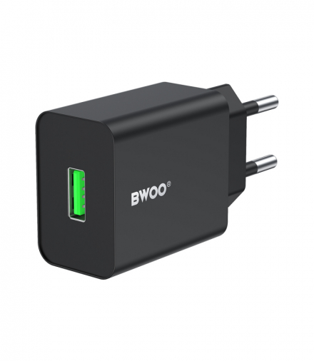 BWOO ładowarka sieciowa CDA249 USB 2,4A, czarna TFO GSM191565