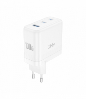 XO ładowarka sieciowa CE35 PD 100W 2x USB-C 1x USB biała TFO GSM192951
