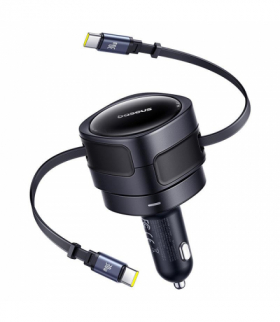 Baseus ładowarka samochodowa PD 2x USB-C 60W + kabel czarna TFO BRA014402