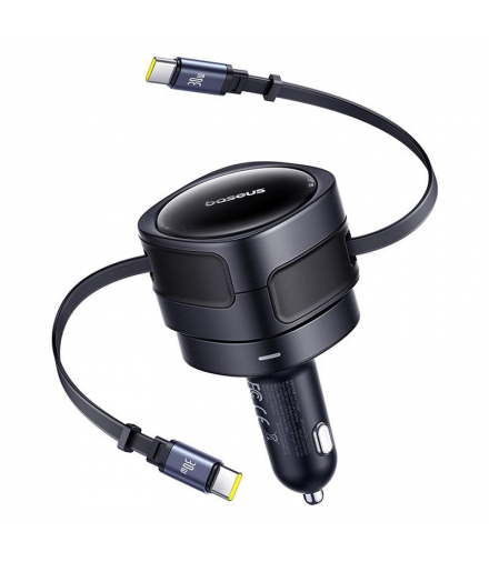 Baseus ładowarka samochodowa PD 2x USB-C 60W + kabel czarna TFO BRA014402