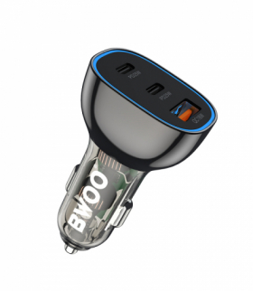 BWOO ładowarka samochodowa PD 2x USB-C 1x USB 68W czarna TFO GSM188862