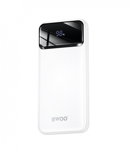 BWOO Ultra cienki power bank 22,5W, 10000 mAh, biały TFO GSM188863