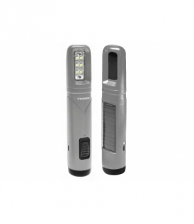 Latarka ręczna solarna TS2221 1-LED 1W (110lm)+6-LED SMD(60lm),akumulator 1200mAh,szara LAMEX LXTS2221S