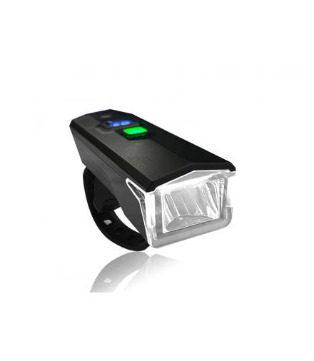 Lampka rowerowa 6W z akumulatorem 18650 + czujnik zmierzchu, ładowanie typu C LAMEX LXA6640