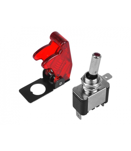 Przełącznik Top Gun 12V, max 20A, czerwony, 58094 LAMEX LX58094