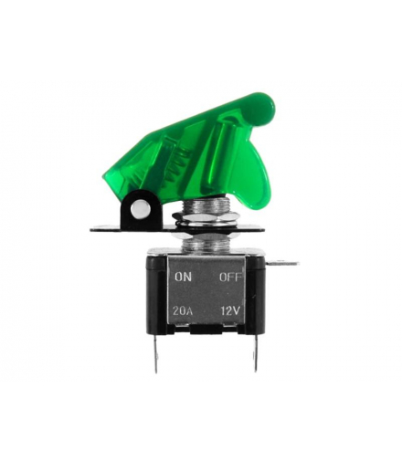 Przełącznik Top Gun 12V, max 20A, zielony 58096 LAMEX LX58096