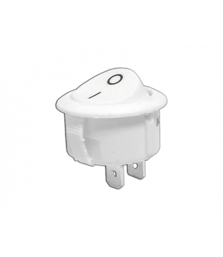 Przełącznik kołyskowy okrągły biały R5 0-1 10A LAMEX LX3049B