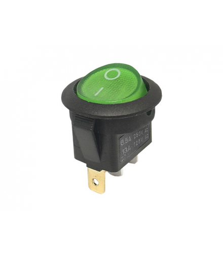 Przełącznik SW-01AC 220V podświetlany zielony LAMEX LX3081Z