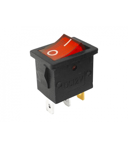 Przełącznik IRS-701DC 12V podświetlany, czerwony LAMEX LX3083C
