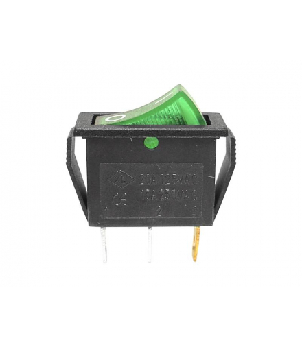 Przełącznik MK 111 podświetlany zielony 12V LAMEX LX3088B/12VZ