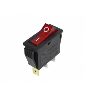 Przełącznik MK 111 podświetlany czerwony 230V LAMEX LX3088B/220C