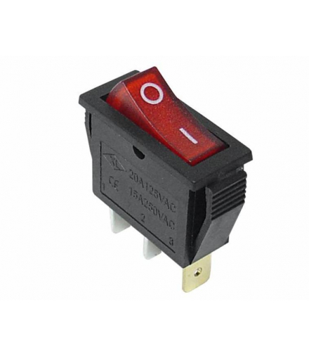 Przełącznik Mk 111 podswietlany czerwony 12V LAMEX LX3088B/12VC