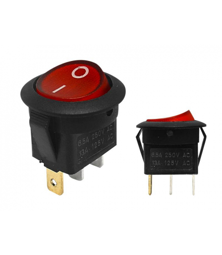 Przełącznik SW-01AC 250V podświetleniem czerwony LAMEX LX3081CSIN