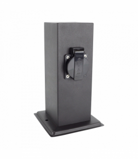 Słupek z gniazdkiem wtyczkowym PORT 22 2x230V D BLACK czarny Struhm 04852
